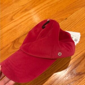 lululemon unisex rosy wine color Velvet baseball cap Hat size L/XL